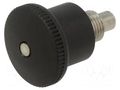 Mount.elem: indexing plungers; without rest position,with knob ELESA+GANTER GN822.7-6-M10X1-B