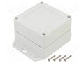 Enclosure: multipurpose; X: 90mm; Y: 90mm; Z: 60mm; ZP; polycarbonate KRADEX ZP909060SUJ-PC