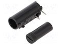 Fuse holder; THT; 5x20mm; 10A; thermoplastic; Pitch: 10mm; black ESKA 502830