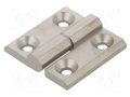 Hinge; Width: 50mm; stainless steel; H: 50mm; Holes no: 4 ELESA+GANTER GN337NI50-50A-2-GS