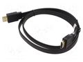 Cable; HDMI plug,both sides; PVC; 1m; black; HDCP 2.2,HDMI 2.0 Goobay GOOBAY-61277