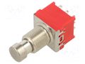 Switch: push-button; Pos: 2; 3PDT; 1A/9VDC; Leads: for soldering E-SWITCH FS57003PLT2B2M1QE