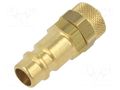Connector; connector pipe; 0÷35bar; brass; NW 7,2,hose 4x6mm PNEUMAT K26-WK46