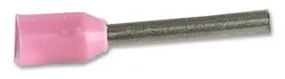 FERRULE, 24AWG, 12.4MM, NYLON, PINK E0308-PINK