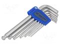 Wrenches set; hex key,spherical; 7pcs. KING TONY KT-20107MR01