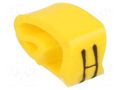 Markers; Marking: H; 4÷10mm; PVC; yellow; -30÷60°C; leaded; PA-2 PARTEX PA-20004AV40.H