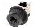 Coupler; PIN: 8; Cat: 5e; plastic; 8p8c; RJ45 socket,both sides AMPHENOL LTW RDP-5SPFFV-TCU7001