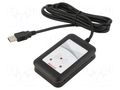 RFID reader; 4.3÷5.5V; USB; antenna; Range: 100mm; 88x56x18.5mm ELATEC T4BT-FB2BEL2-I