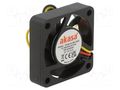 Fan: DC; axial; 12VDC; 40x40x10mm; 28.5dBA; EBR; 5400rpm; 2.41mmH2O Akasa AK-4010MS