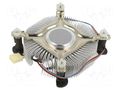 Heatsink: extruded; 12VDC; aluminium; 45.1m3/h; H: 26mm; W: 85.2mm Akasa AK-CC7122BP01