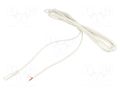 Cable; 1x1mm2; wires,DC 5,5/2,1 socket; straight; white; 5m WEST POL S21-TT-C100-500WH