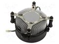 Heatsink: extruded; 12VDC; aluminium; 91.1m3/h; H: 59.2mm; W: 95mm Akasa AK-CC6603EP01