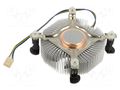 Heatsink: extruded; 12VDC; aluminium,copper; 56.9m3/h; H: 29.5mm Akasa AK-CCE-7106HP