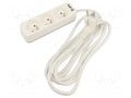 Extension lead; 3x1.5mm2; Sockets: 3; PVC; white; 3m; 16A KERG KERG-M02388