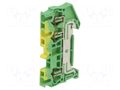 Splice terminal: rail; ST; spring clamp; yellow-green; 31A; ways: 1 PHOENIX CONTACT ST2.5-TWIN-PE