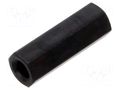 Screwed spacer sleeve; 15mm; Int.thread: M3; hexagonal; brass DREMEC TFF-M3X15/DR113BK