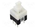 Switch: push-button; Pos: 2; DPDT; 0.1A/30VDC; Illumin: none; THT E-SWITCH TL2230OAF140