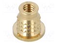 Threaded insert; brass; M2; BN 37901; L: 4.2mm; for plastic TAPPEX KVT-071M2