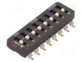 Switch: DIP-SWITCH; Poles number: 8; ON-OFF; 0.1A/50VDC; Pos: 2; SMT C&K SD08H1SB