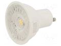 LED lamp; neutral white; GU10; 220/240VAC; 445lm; P: 6W; 110°; 4000K V-TAC VT-247