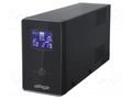 Power supply: UPS; 900W; 1.5kVA; 230V; 382x222x124mm; 8Ah; 12h GEMBIRD EG-UPS-034