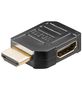 Perėjimas HDMI lizdas - HDMI kištukas kampinis plokščias 90° AD/HDMI-F:M/A 4040849517242