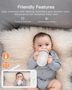 Baby Monitor Camera 2MP, with 5 Inch sceen WiFi PTZ 355° IR Night Vision, Night Light, Lullabies, Temperature Display AINANNY-B2 6974935721603