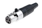Lizdas mikrofoninis kabelinis 3pin.mini XLR AU/CX-CA-3F/MINI