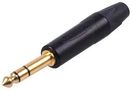 PLUG, 6.35MM, BLACK/GOLD, 3POLE NP3X-B