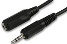 LEAD 3.5MM STEREO PLUG-SOCKET 1M PSG03081