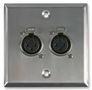 WALL PLATE, 2X XLR SOCKETS PSG08155.
