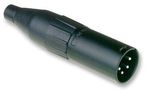PLUG, XLR, BLACK, 4POLE AC4MB
