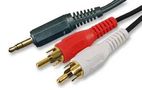 3.5MM ST TO 2X PHONO, GOLD, 1M PSG02703