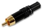 PHONO PLUG, BLACK/GOLD, BLACK AV19329