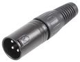 XLR PLUG, 3PIN, BLACK PLS00534