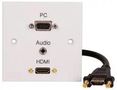 WALLPLATE 1G,HDMI,VGA,AUDIO, WHITE PELR0091