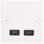 WALLPLATE, 1G, DUAL 90DEG HDMI PELR0095