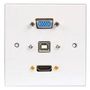 AV WALLPLATE-FEMALE HDMI, SVGA, USB B PELR0111