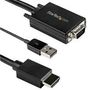 ADAPTR CABLE, VGA+USB PLUG-HDMI PLUG, 2M VGA2HDMM2M