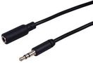 3.5MM STEREO PLUG TO SKT EXT 1.5M BLACK PSG08983