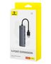 Šakotuvas USB-A 4 prievadų (USB 3.0) + USB-C maitinimui 15cm, pilkas B0005280B811-10 6932172653385