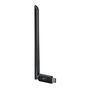 Wi-Fi USB Dual-band Adapter 2.4GHz 200Mbps + 5GHz 433Mbps with External Antenna 6dBi, Black B01317600111-02 6932172651039