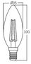 LED lemputė E14 230V C35 4W 470lm, FILAMENT, šiltai balta 2700K, pritemdoma BA36-60410 5949097706417