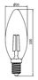 LED lemputė E14 230V C35 4W 360lm, FILAMENT, gintarinė balta 2200K, pritemdoma BB36-60410 5949097704710