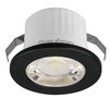 Recessed downloight, hermetic IP54, 3W, 210lm, 3000K, 38°, black cap BH06-00201