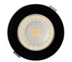 Recessed downloight, hermetic IP54, 3W, 210lm, 3000K, 38°, black cap BH06-00201