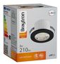 Recessed downloight, hermetic IP54, 3W, 210lm, 3000K, 38°, black cap BH06-00201