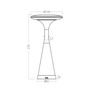 Rechargable table lamp TOWER, 3W, 300lm, IP44, with charging station, 2600mAh, white BK06-00090 5949097738036