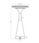 Rechargable table lamp TOWER, 3W, 300lm, IP44, with charging station, 2600mAh, olive green BK06-00092 5949097738050