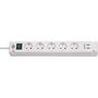 Bremounta socket strip 5-way with 2 USB charging sockets white 3.00 m H05VV-F 3G1.5 TYPE F BN-1150660325 4007123656752